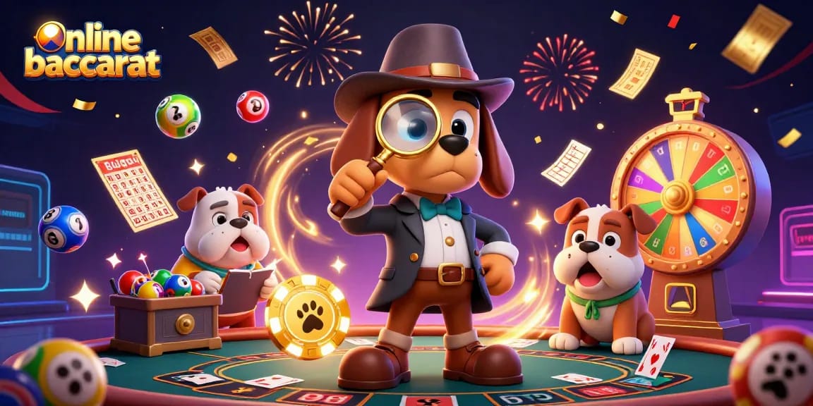 Winning strategies in online baccarat illustrated with vibrant characters and casino elements.
