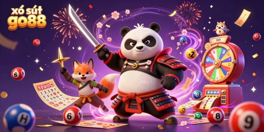 Experience the vibrant world of xổ số go88 with dynamic lottery elements, showcasing exciting gameplay action.