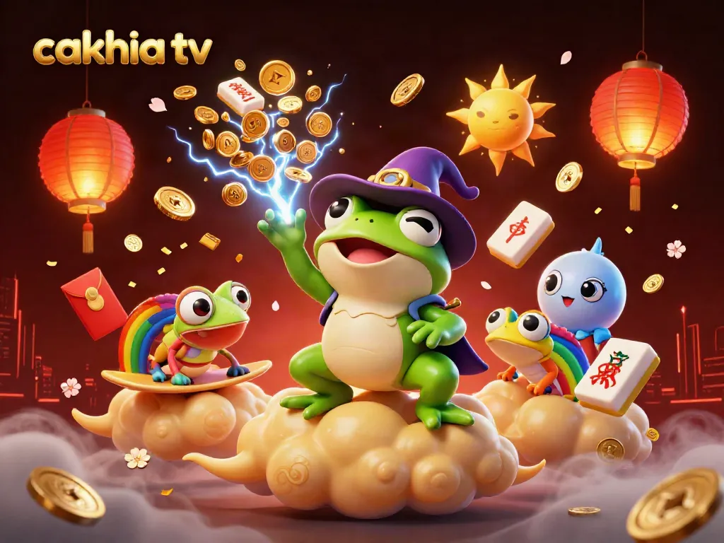 Cakhia TV unleashes a storm of excitement with a wizard frog and chameleon amidst golden coins!