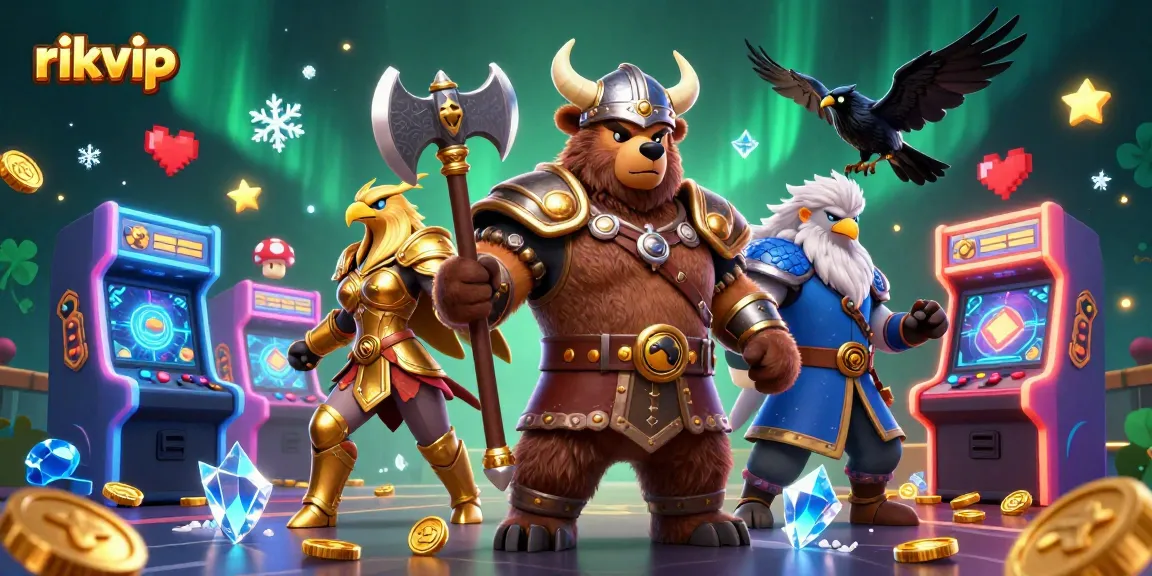 Experience thrilling games at rikvip with dynamic 3D characters and vibrant casino elements.