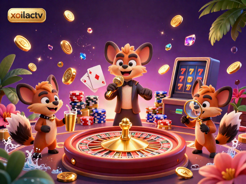 Experience vibrant casino entertainment with the lively hyenas of xoilactv as they mix drinks, tell jokes, and create a fun atmosphere.