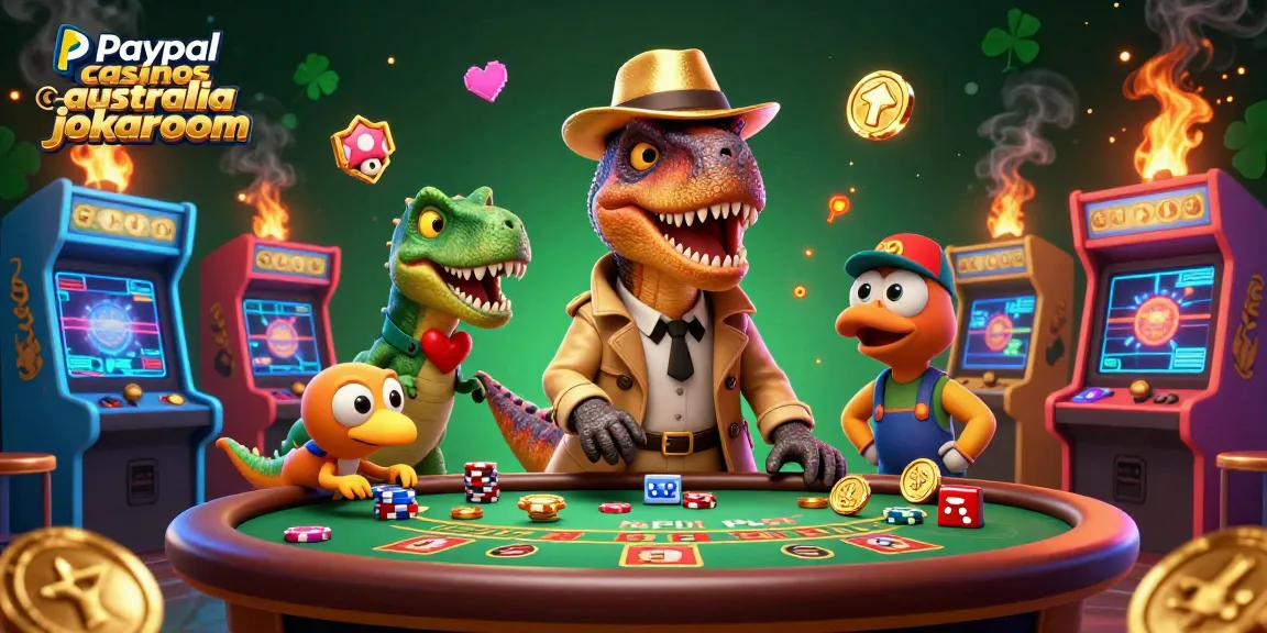 Experience thrilling gameplay at paypal casinos australia jokaroom featuring a velociraptor card counter and fun casino elements.