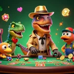 Experience thrilling gameplay at paypal casinos australia jokaroom featuring a velociraptor card counter and fun casino elements.